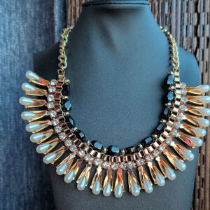 Macy's Gold and Black Pearl Necklace